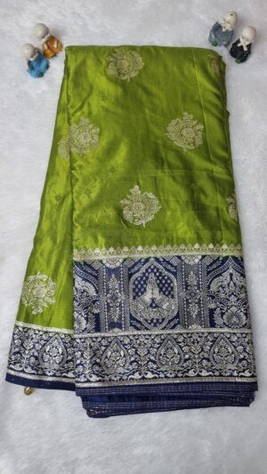 silk green saree