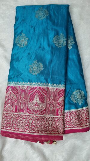 beautiful blue silk saree