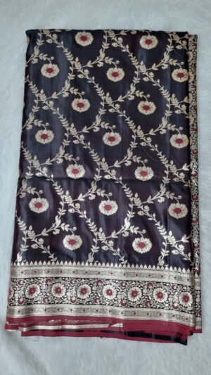 chanderi silk with banarasi border